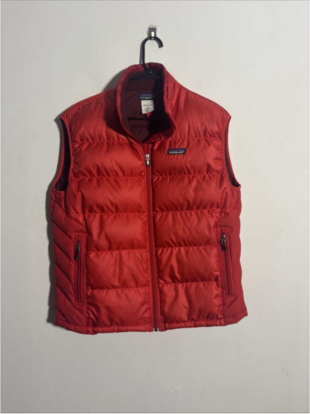 Patagonia Goose Down Puffer Vest Red Men’s Medium Full Zip Pockets GorpCore